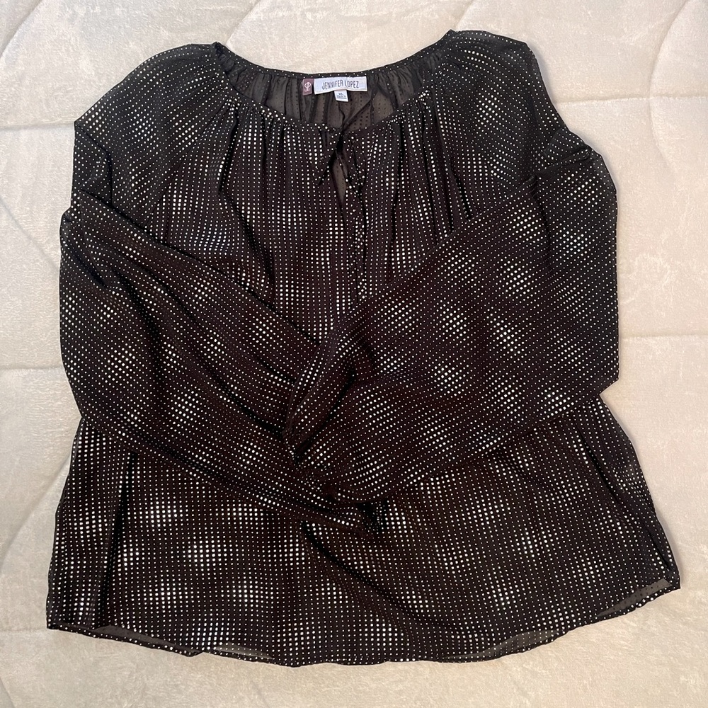 JLO sparkling blouses